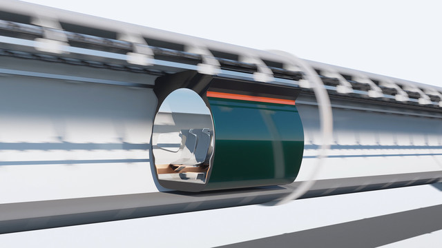 Hardt Hyperloop 3D visualisatie en animatie 07 doorsnede