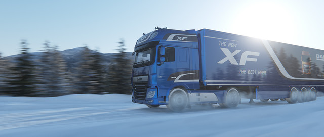 Automotive 3D render van een truck DAF XF