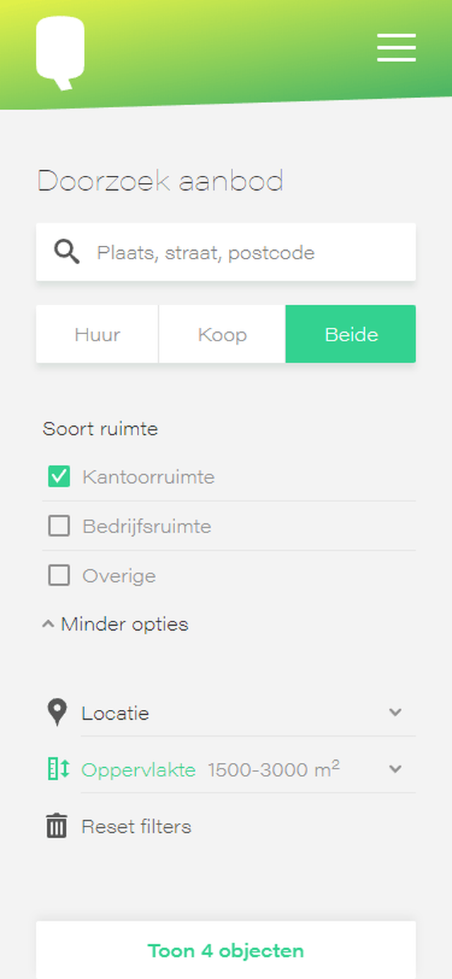 Q bedrijfslocaties Aanbod Mobile